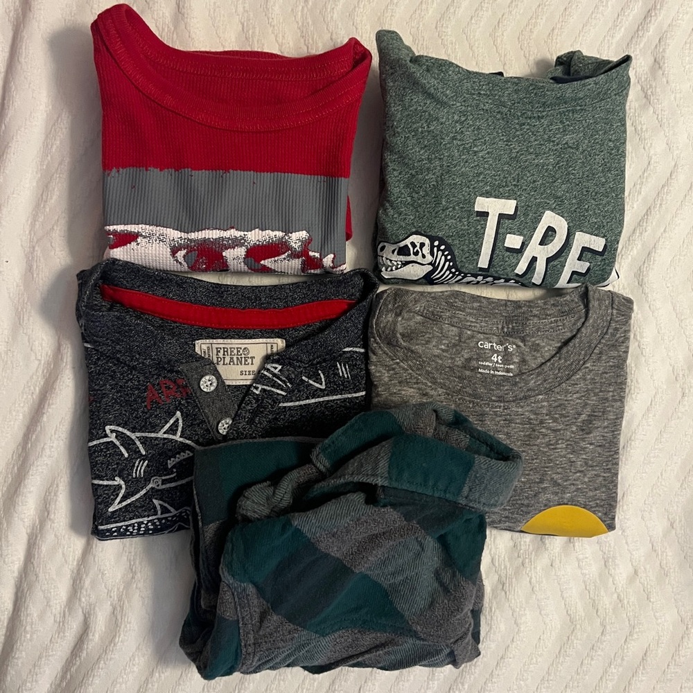 Kids Graphic T-Shirts - Assorted Colors (Set of 5)